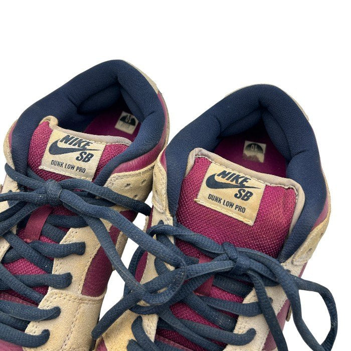 NIKE SB DUNK LOW PRO ナイキエスビー ダンク ロー プロ スニーカー BQ6817-001 バーガンディ/グレー 28cm ナイキ 靴 シューズ メンズ 希少 中古 W４