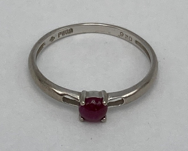 ジュエリーマキ PWG9 パラホワイトゴールド リング 5号 中古 D4