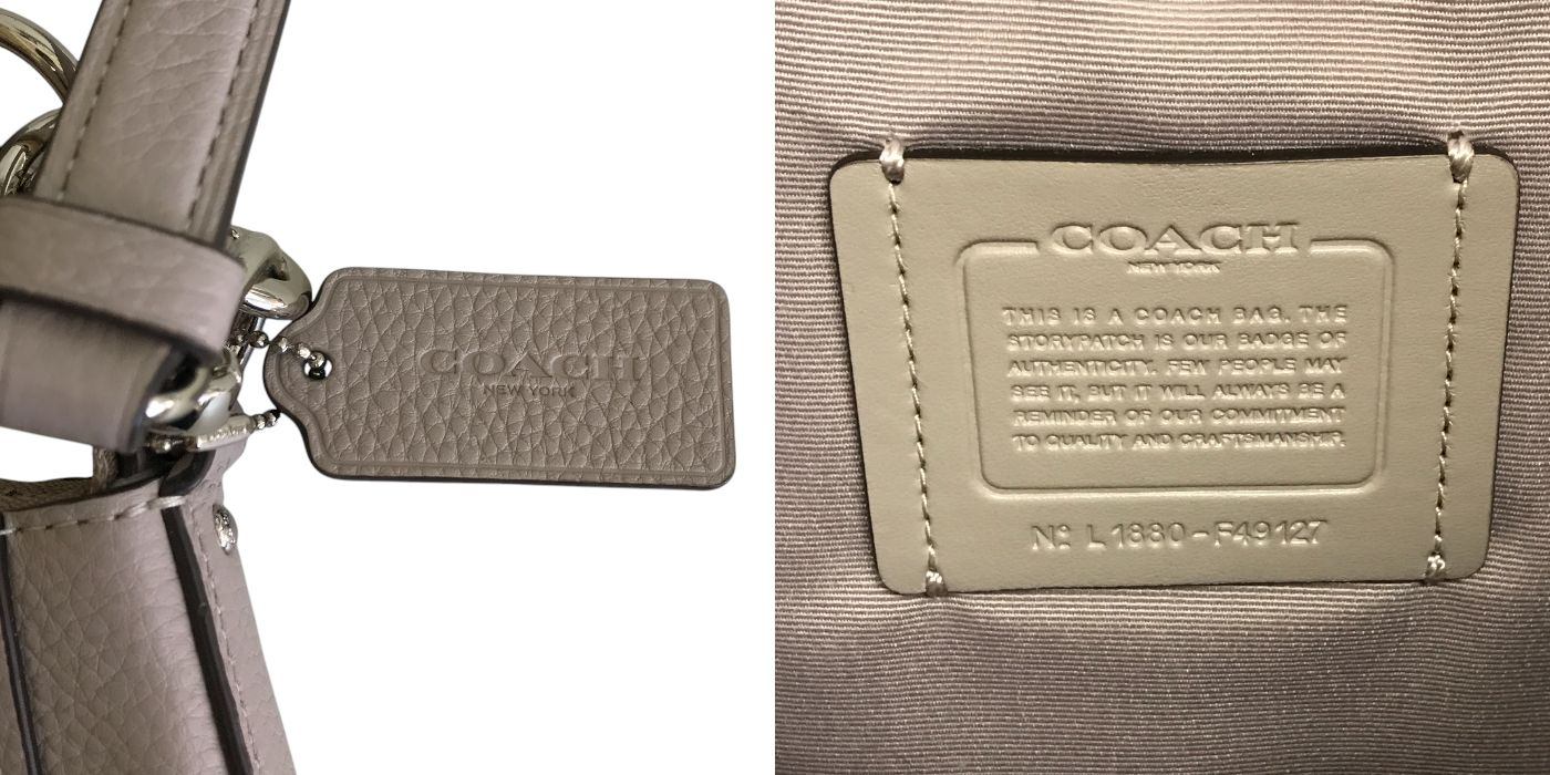 COACH ショルダーバッグ レザー F49127 コーチ 鞄 2WAY ブランド レディース ラインストーン ビジュー 中古 W1