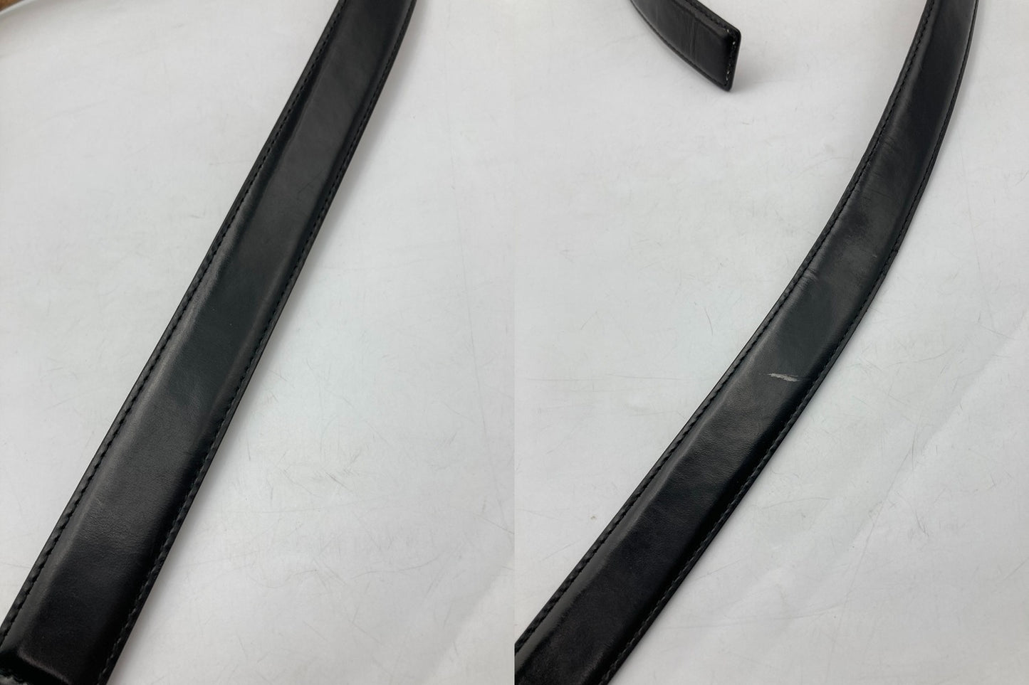 GUCCI グッチ レザー バックルベルト 90cm メンズ 223901 中古 D4