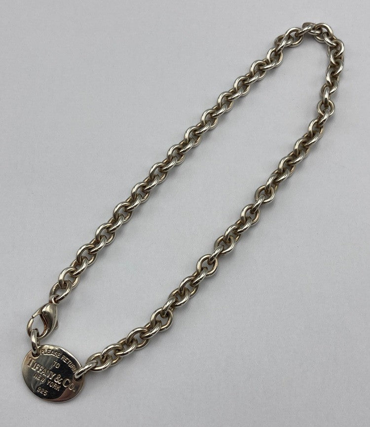 TIFFANY＆Co. ティファニー リターントゥ オーバルプレート ネックレス シルバー925 中古 D4