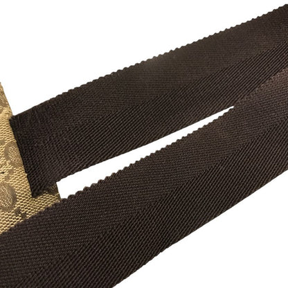 GUCCI グッチ ボディバッグ メンズ GGキャンバス/レザー ウエストポーチ 斜め掛け ショルダーバッグ ベージュ/ブラウン 28566 中古 T1