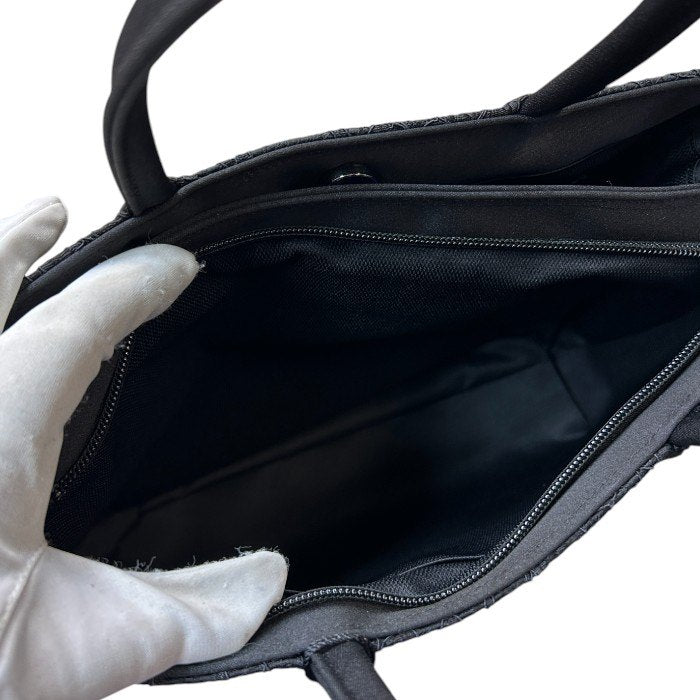 IWASA イワサ 岩佐 ブラック フォーマルバッグ 鞄 お葬式 入学式 卒業式 レディース 花柄 中古 W４