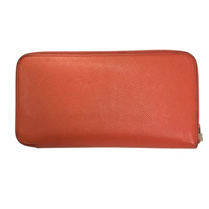 HERMES エルメス アザップロング シルクイン 長財布 レディース ラウンドジップ ファスナー スカーフ柄 ピンク/マルチカラー 中古 T1