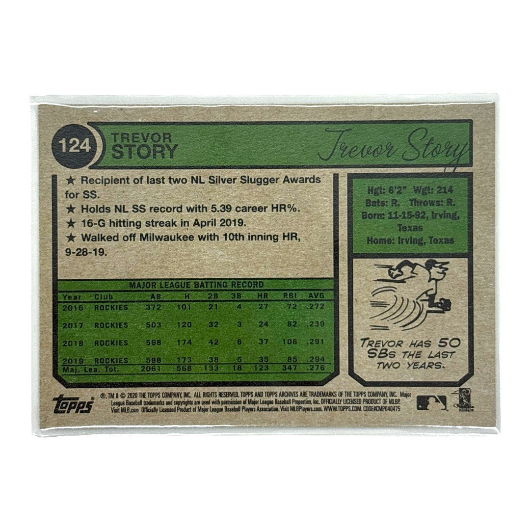 TOPPS MLBカード ARCHIVES TREVOR STORY COLORADO ROCKIES 23/25 #124 中古 IT1