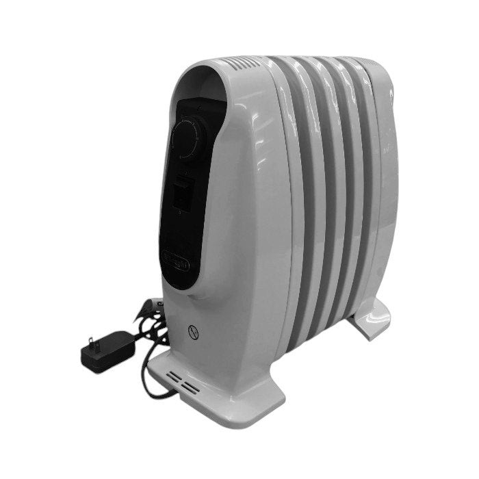 DeLonghi デロンギ ミニオイルヒーター ピュアホワイト 小型 脱衣所 お手洗い 500W フィン5枚 NJM0505 中古 T1
