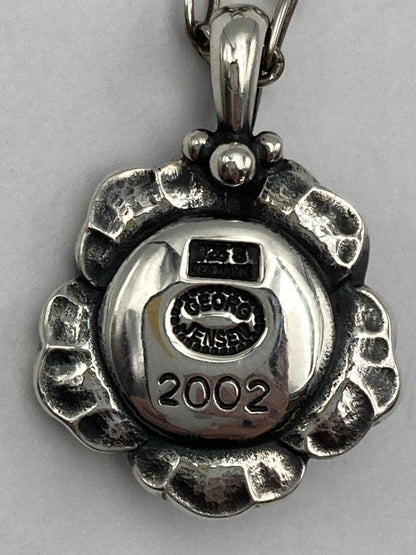 GEORG JENSEN ジョージジェンセン 2002年 ヘリテージ イヤーネックレス SV925 ガーネット 中古 D4