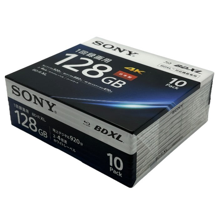 ソニー SONY ビデオ用 ブルーレイディスク (10枚パック) 10BNR4VAPS4 J (BE-R 4層 4倍速 128GB) BDXL 録画用 日本製 4K 中古 W４