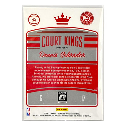 PANINI NBAカード DONRUSS OPTIC PRIZM DENNIS SCHRODER ATLANTA HAWKS #34 中古 IT1