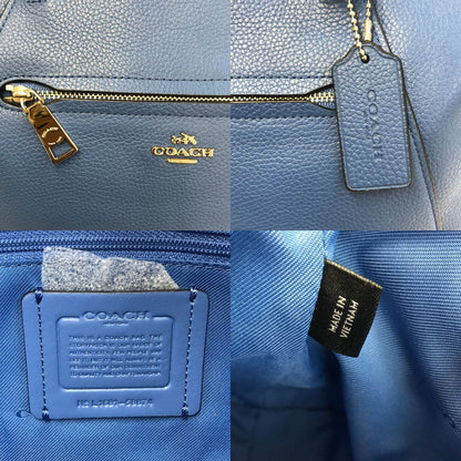 COACH コーチ プレーリーサッチェル ハンドバッグ レディース 2way ショルダー レザー シルバー金具 ブルー 58874 中古 T1