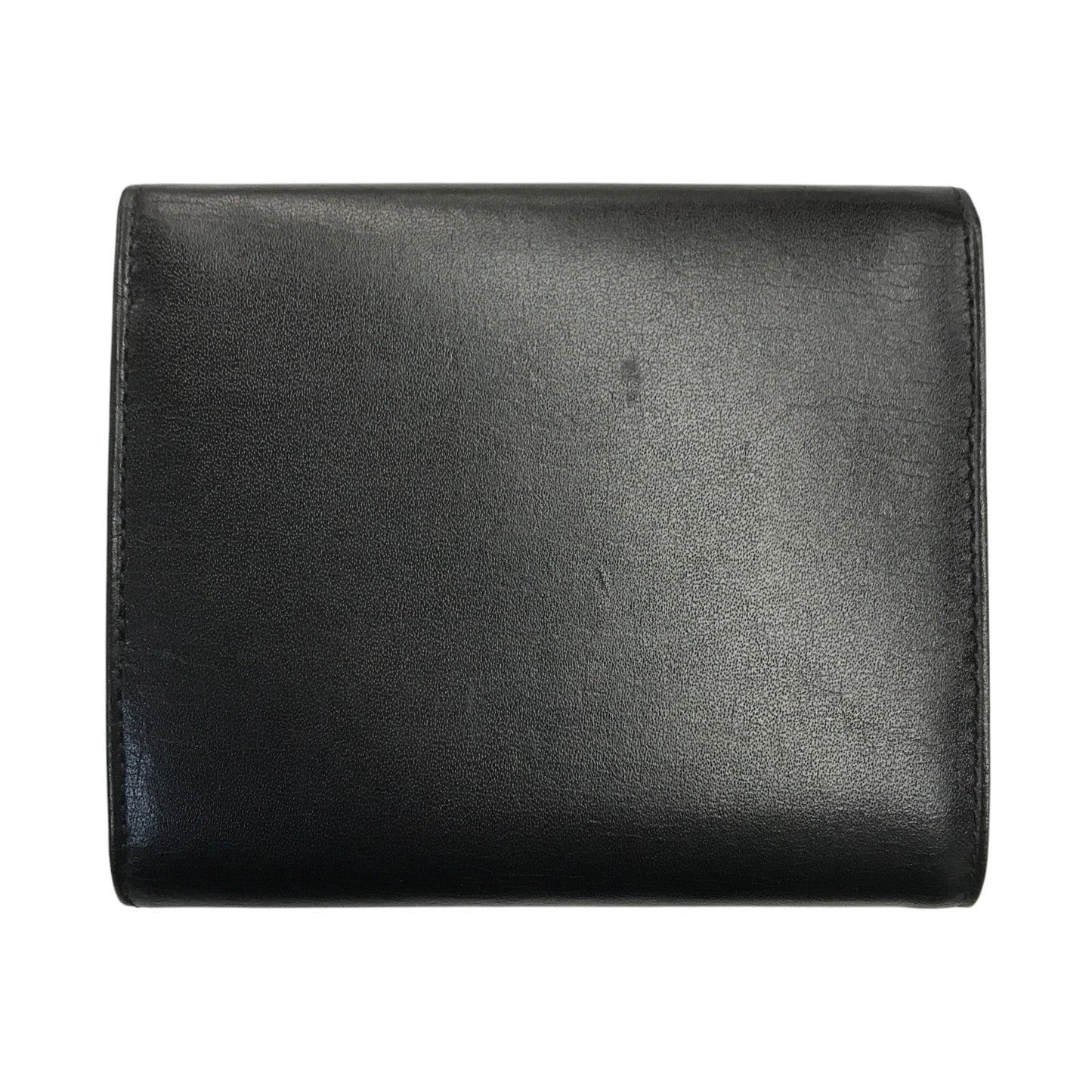 CELINE セリーヌ 財布 レディース 三つ折り レザー ゴールド金具 コンパクト ブラック 中古 T1