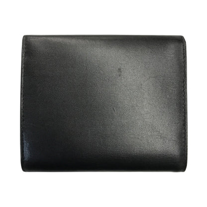 CELINE セリーヌ 財布 レディース 三つ折り レザー ゴールド金具 コンパクト ブラック 中古 T1