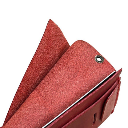 DAYS ART デイズアート 本革 小さい 財布 ミニウォレット レザー レッド レディース メンズ ユニセックス 鍵ポケット 札入れ 中古 W４