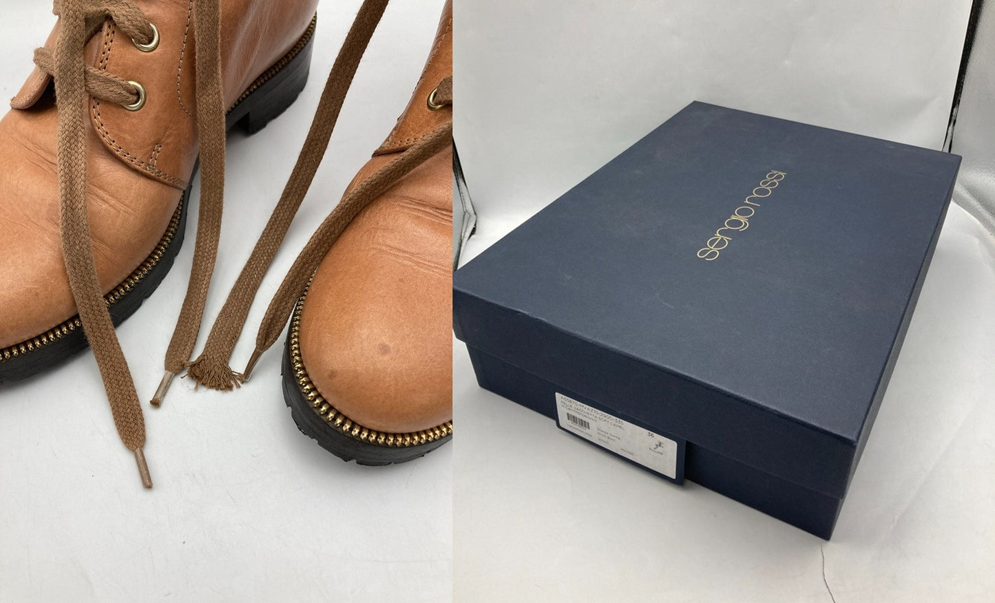 sergio rossi セルジオロッシ レースアップブーツ サイズ36 レディース 中古 D4