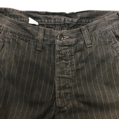 FREEWHEELERS フリーホイーラーズ ワークパンツ メンズ ストライプ UNION SPECIAL OVERALLS ブラウン 32-34サイズ 中古 T1