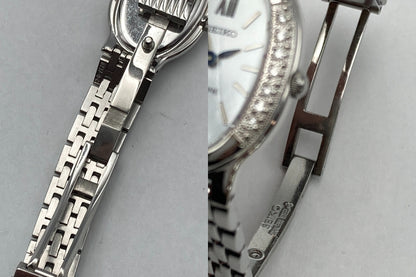 SEIKO セイコー エクセリーヌ ダイヤベゼル 腕時計 アナログ クォーツ 1F20-0BG0 レディース 中古 D4