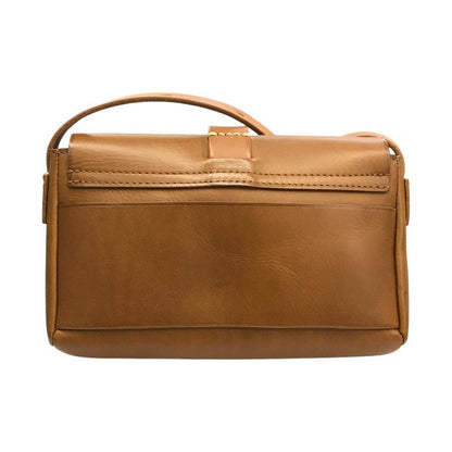 genten ゲンテン ヌオーバ ショルダーバッグ ユニセックス レザー サドルベルト コンパクト 横型 斜め掛け ブラウン 中古 T1