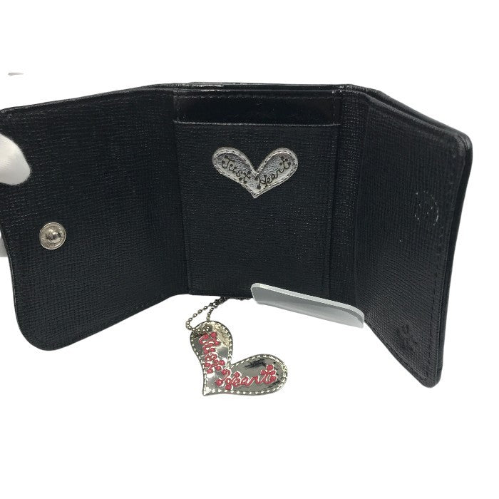 Think Bee シンクビー 三つ折り財布 レディース ハート がま口 ゼブラ柄 中古 KW1