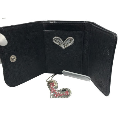 Think Bee シンクビー 三つ折り財布 レディース ハート がま口 ゼブラ柄 中古 KW1