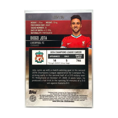 TOPPS サッカーカード STADIUM CLUB CHROME DIOGO JOTA LIVERPOOL 135/150 #72 中古 IT2