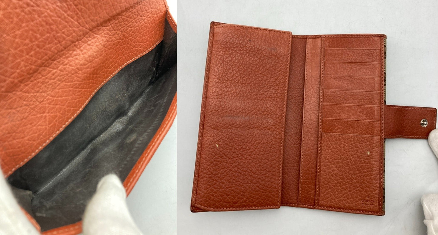 GUCCI グッチ GGキャンバス Wホック 長財布 233013 中古 D4