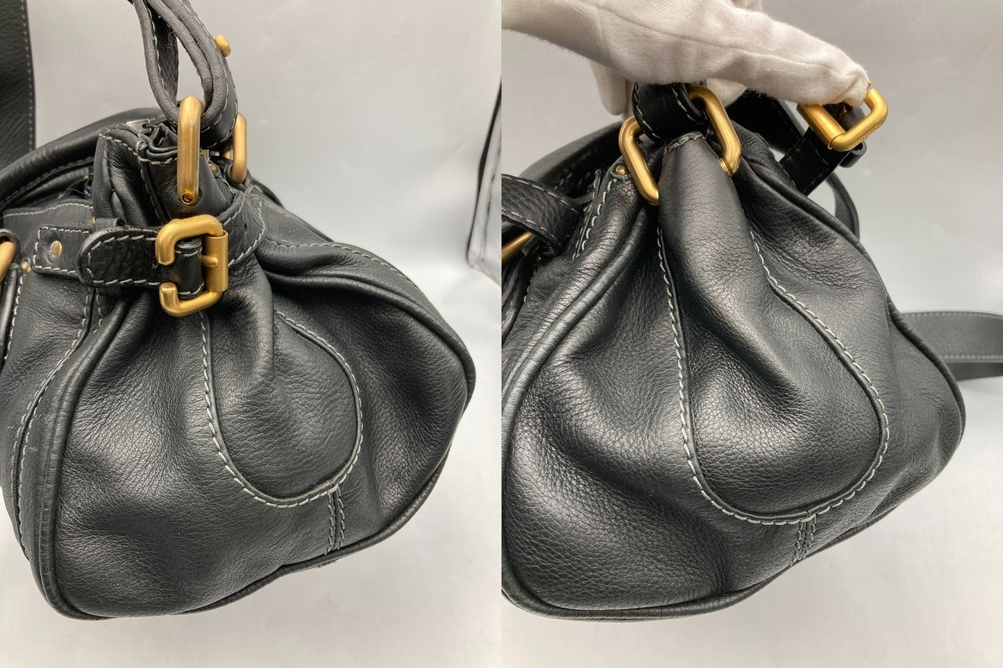 Chloe クロエ パディントン 2WAY レザーバッグ レディース ブラック 中古 D4
