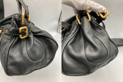 Chloe クロエ パディントン 2WAY レザーバッグ レディース ブラック 中古 D4