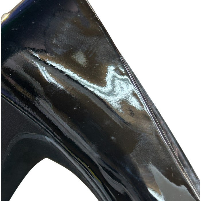 23区 Vingt-trois arrondissements エナメル パンプス 22cm 靴 シューズ ヒール レディース ブラック 中古 W４