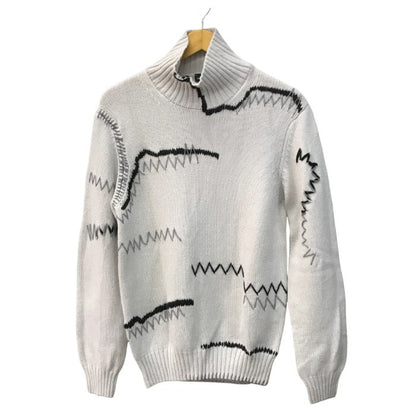 EMPORIO ARMANI エンポリオアルマーニ ニットトップス メンズ アルパカ セーター ハイネック オフホワイト S(180)サイズ 6L1MV8 1M07Z 中古 T1
