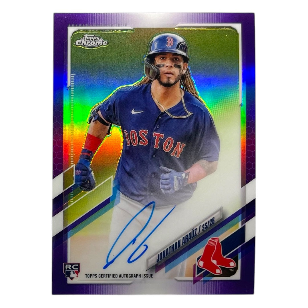 TOPPS MLBカード CHROME JONATHAN ARAUZ BOSTON RED SOX /250 #RA-JAR 中古 IT2