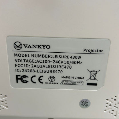 VANKYO バンキョー プロジェクター GC333 LEISURE 430 家電 映像 ミラーリング 家庭用 中古 W４