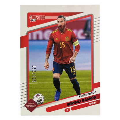 PANINI サッカーカード DONRUSS PRESS PROOF SERGIO RAMOS SPAIN /199 #144 中古 IT2