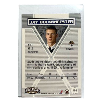 Pacific NHLカード EXCLUSIVE JAY BOUWMEESTER 0274/1000 #198 中古 IT2