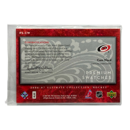 UPPER DECK NHLカード ULTIMATE COLLECTION CAM WARD HURRICANES 28/50 #PS-CW 中古 IT2