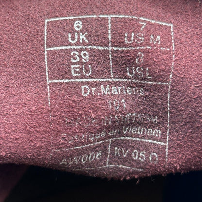 Dr.Martens ドクターマーチン 6ホールブーツ UK6 (約25.0cm) バーガンディ AW006 靴 シューズ レザー レディース 中古 W1
