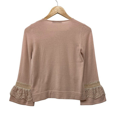 Blumarine ブルマリン レース付 フレアスリーブ カーディガン サイズ IT38 レディース 中古 D4