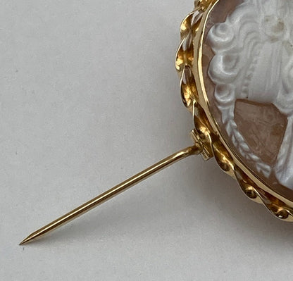 K18 カメオ ブローチ/ペンダントトップ 中古 D4