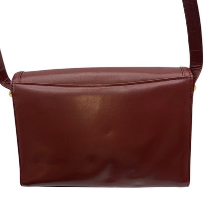 Must de Cartier マストドゥ カルティエ ショルダー バッグ ボルドー 鞄 ブランド レディース オールド ヴィンテージ 中古 W1
