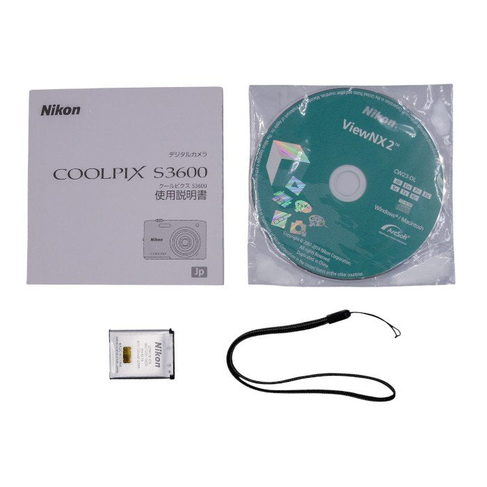 ジャンク品 Nikon デジタルカメラ COOLPIX S3600 8倍ズーム 2005万画素 コバルトブルー S3600BL 中古 a1