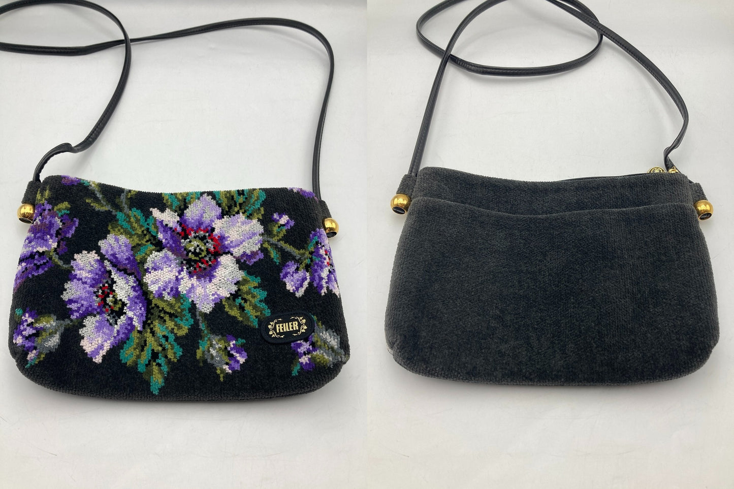 FEILER フェイラー シャノン ショルダーバッグ チャコールグレー 中古 D4