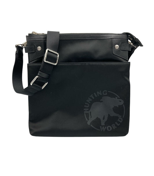 HUNTING WORLD ハンティングワールド ナイロン ショルダーバッグ ブラック 中古 D4