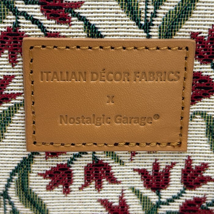 未使用品 Nostalgic Garage × ITALIAN DECOR FABRICS ノスタルジックガレージ トートバッグ イタリアンデコールファブリックス 鞄 ハンドメイド 日本製 中古 W４