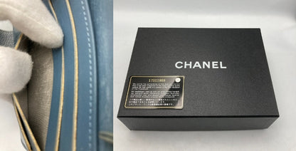 CHANEL シャネル キャビアスキン 2つ折り長財布 中古 D4