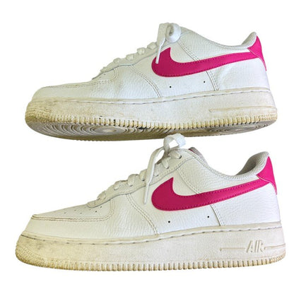 NIKE エアフォース1 ローカットスニーカー 24.5cm DD8959-102 靴 レディース シューズ ピンク ホワイト 中古 W1