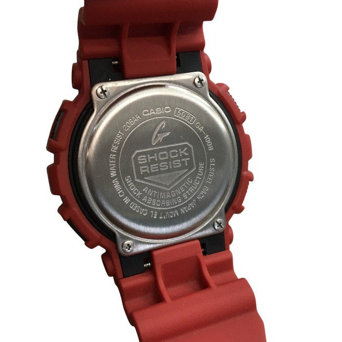 CASIO 腕時計 G-SHOCK ジーショック ブラック×レッド GA-100B-4AJ 中古 Y4