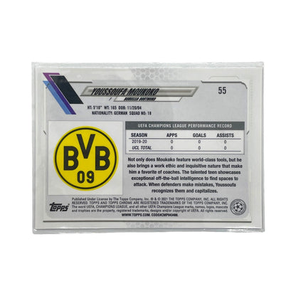 TOPPS サッカーカード CHROME YOUSSOUFA MOUKOKO BORUSSIA DORTMUND #55 中古 IT1