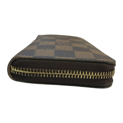 LOUIS VUITTON ルイヴィトン ポルトフォイユ クレマンス ダミエ 長財布 レディース ラウンドジップ クラッチバッグ ローズ・バレリーヌ N41626 中古 T1
