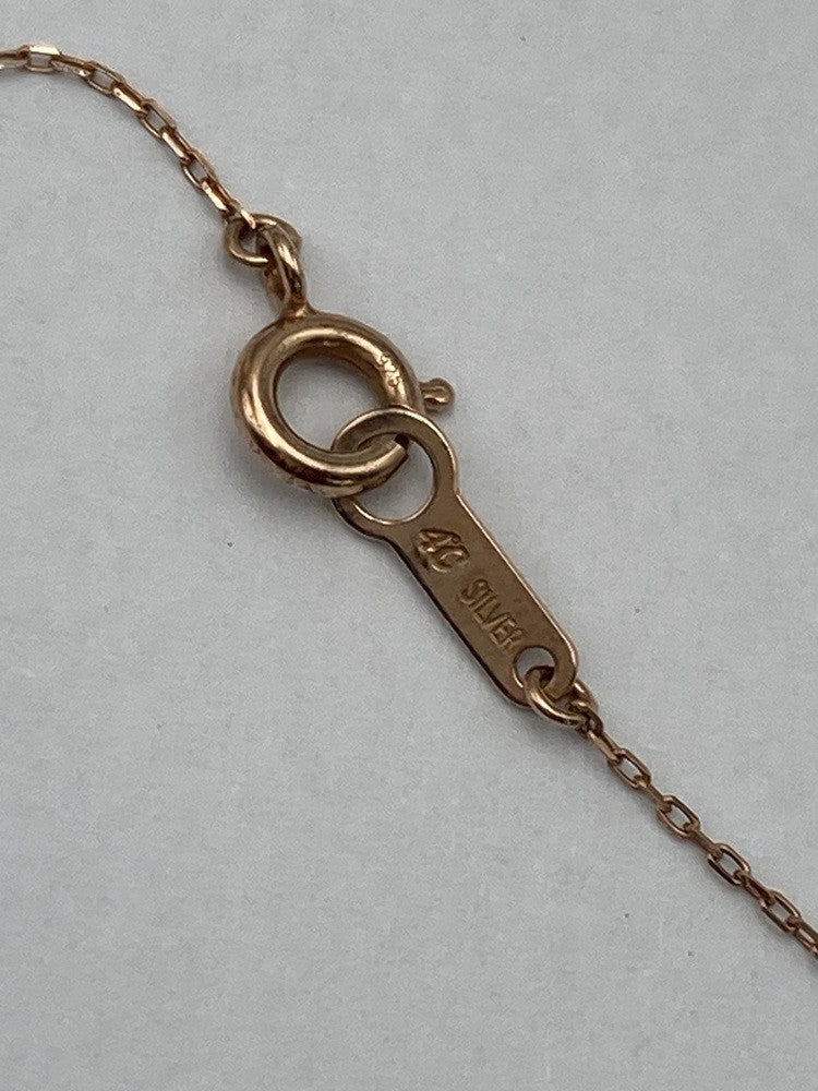 4℃ ヨンドシー シルバー ペリドット ネックレス 中古 D4