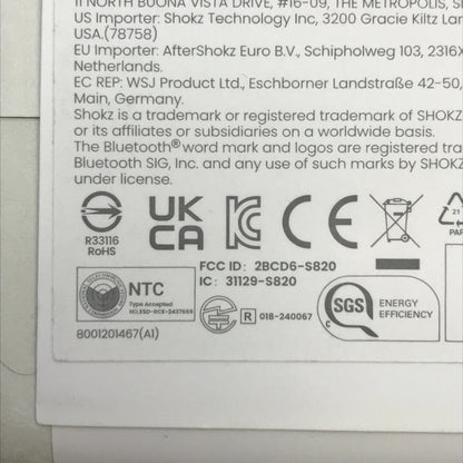 Shokz OpenRun Pro 2 Mini 骨伝導イヤホン ブラック 耳かけ型 スポーツ ワイヤレス SKZ-EP-000033 中古 T1