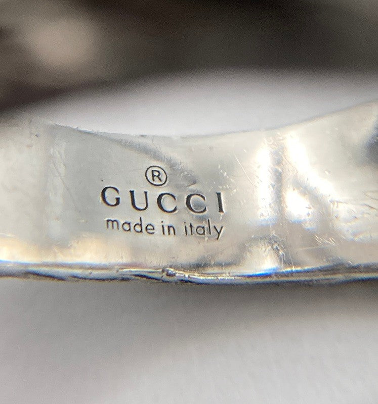 GUCCI グッチ インターロッキングG アラベスク リング SV925 サイズ18号 中古 D4